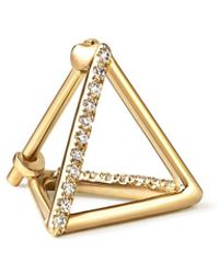 Shihara - Diamond Triangle Earring 10 (02) - Lyst