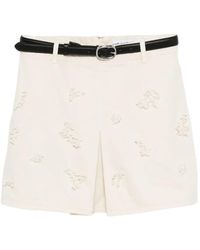 Self-Portrait - Beaded Floral Mini Skirt - Lyst