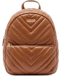Liu Jo - Quilted Chevron Backpack - Lyst