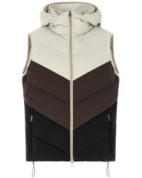 Kiton - Chevron-Quilted Color-Block Vest - Lyst