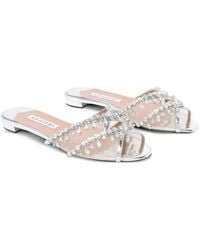 Aquazzura - Temptation Crystal Sandals - Lyst