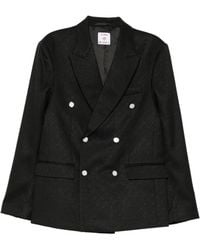 CASABLANCA - Geometric-Jacquard Single-Breasted Blazer - Lyst
