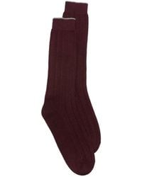 Eleventy - Ribbed-Knit Tipped Socks - Lyst