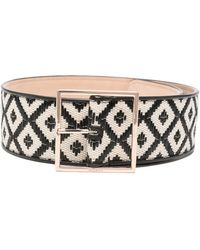 Max Mara - Raffia-Effect Fabric Belt - Lyst