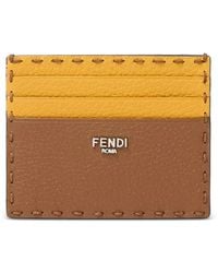Fendi - Stitched Bicolour Cardholder - Lyst