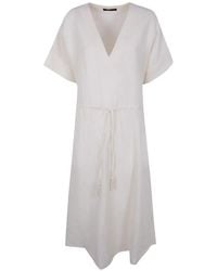 Seventy - V-Neck Tie Dress - Lyst