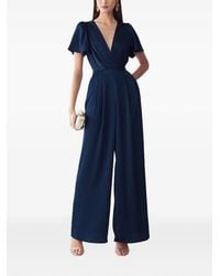 ST MRLO - Imani V-Neck Pleated Jumpsuit - Lyst