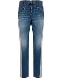 DSquared² - Straight-Leg-Jeans mit Streifen - Lyst