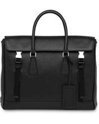 Prada Saffiano Briefcase - Black