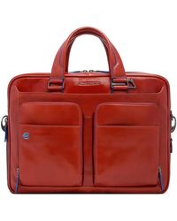 Piquadro - Leather Laptop Bag - Lyst