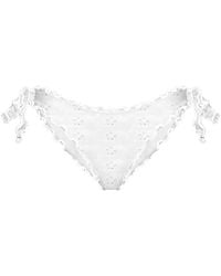 MC2 Saint Barth - Moon Embroidered Bikini Bottoms - Lyst