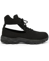 Yohji Yamamoto - Cut-out Canvas High-top Sneakers - Lyst