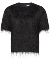 Loulou de Saison - Zaro Fringed Short-Sleeve T-Shirt - Lyst