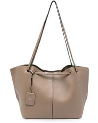 Max Mara - Double Nappa Leather Shopper Bag Mud - Lyst