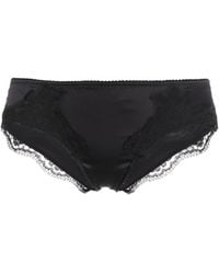 Dolce & Gabbana - Dolce & Gabbana Satin Briefs With Lace Detailing Clothing - Lyst