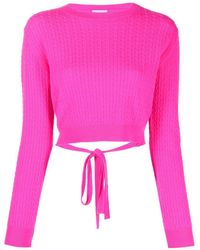 Patou - Cropped-Pullover mit Zopfmuster - Lyst