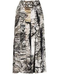 Matériel - Graphic-print Belted-waist Skirt - Lyst