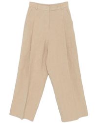 N°21 - Pleated Wide-Leg Trousers - Lyst