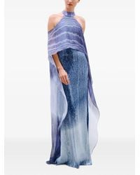 Silvia Tcherassi - Serenela Moiré-Effect Sequinned Maxi Dress - Lyst