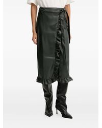 Never Fully Dressed - Ruffled Wrap Midi Skirt - Lyst