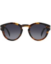 David Beckham - Round-Frame Tortoiseshell-Effect Sunglasses - Lyst