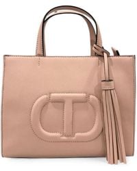 Twinset - Tassel-Detail Logo-Embossed Shoulder Bag - Lyst