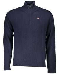 Napapijri - Pull À Col Zippé Et Patch Logo - Lyst