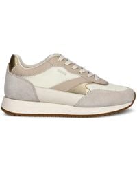 BOSS - Suede-Leather Panel Sneakers - Lyst