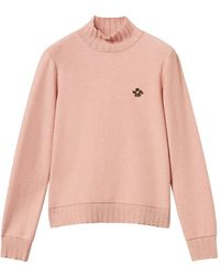 Twinset - Turtleneck Jumper With Brooch - Lyst