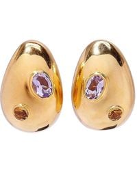 Lizzie Fortunato - Sterlingsilber-Ohrringe Mit Amethyst Und Zitrin - Lyst