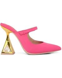 Kat Maconie - Crystal-Embellished Pointed-Toe Mules - Lyst