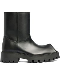 Balenciaga - Rhino 20mm Leather Ankle Boots - Lyst