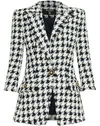 Balmain - Blazer Met Pied-De-Poule Print - Lyst