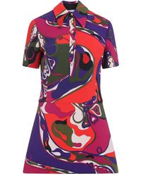 PUCCI - Abstract-print collared dress - Lyst