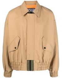 Versace Jeans Couture - Logo-Patch Bomber Jacket - Lyst