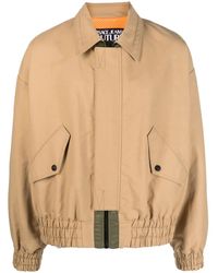 Versace Jeans Couture - Logo-Patch Bomber Jacket - Lyst