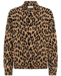 Laneus - Leopard-Print Knitted Jacket - Lyst