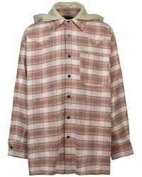 JUN/NAKAYAMA - Check Hooded Shirt - Lyst