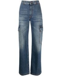 Stella McCartney - Vaqueros Rectos Con Bolsillos Tipo Cargo - Lyst