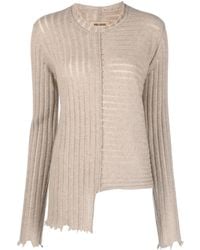 Uma Wang - Ribbed Turtleneck Cashmere Sweater With Fringed Finish - Lyst