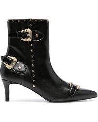 Versace - Baroque-buckle 80mm Ankle Boots - Lyst