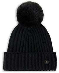 Bogner - Pompom Ribbed Beanie Hat - Lyst