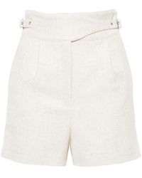 IRO - Pleated Textured Shorts - Lyst