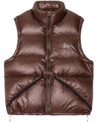 Stussy - Padded Zip-Fastening Gilet - Lyst