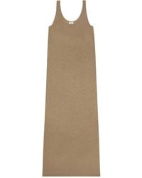 Saint Laurent - Sleeveless Knitted Maxi Dress - Lyst