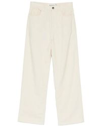Rohe - Pantalon Droit À Effet Velours Côtelé - Lyst