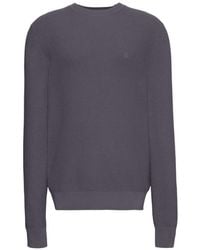 Calvin Klein - Waffle-Knit Logo-Embroidered Sweater - Lyst