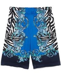Versace Jeans Couture - Viscose Mini Shorts For Summer Season - Lyst