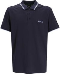 BOSS - Poloshirt Mit Logo-Stickerei - Lyst