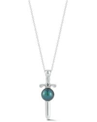 Mateo - Sterling Sword Freshwater Pearl Necklace - Lyst